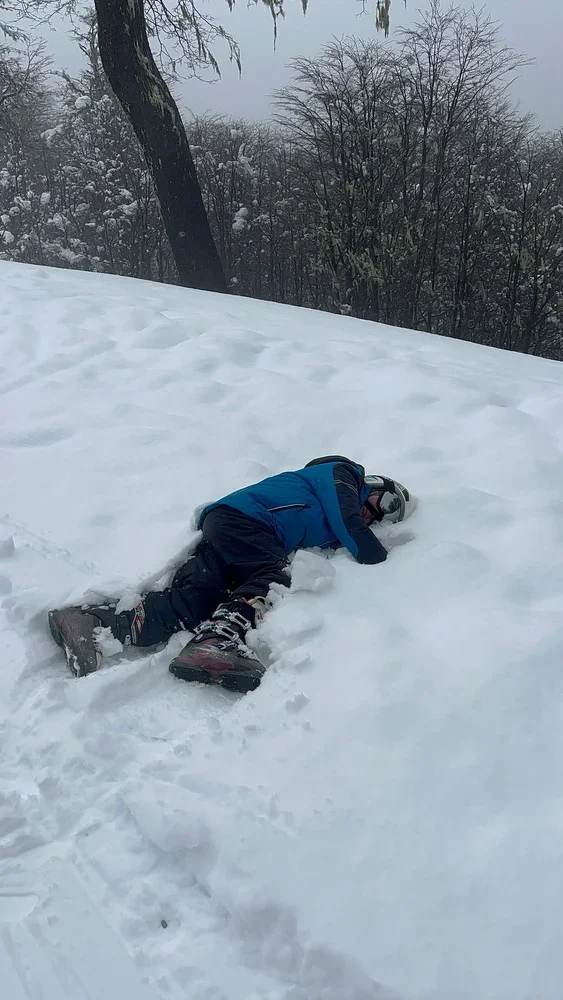 Jugando en la nieve