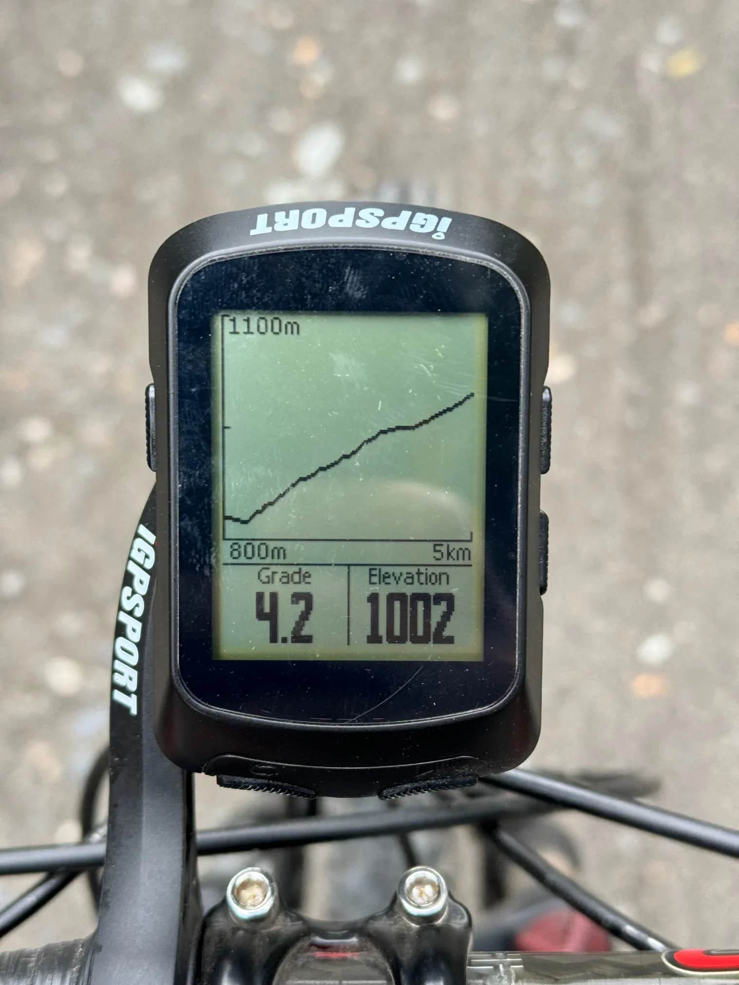 La subida al cerro bayo desde la ciclocomputadora