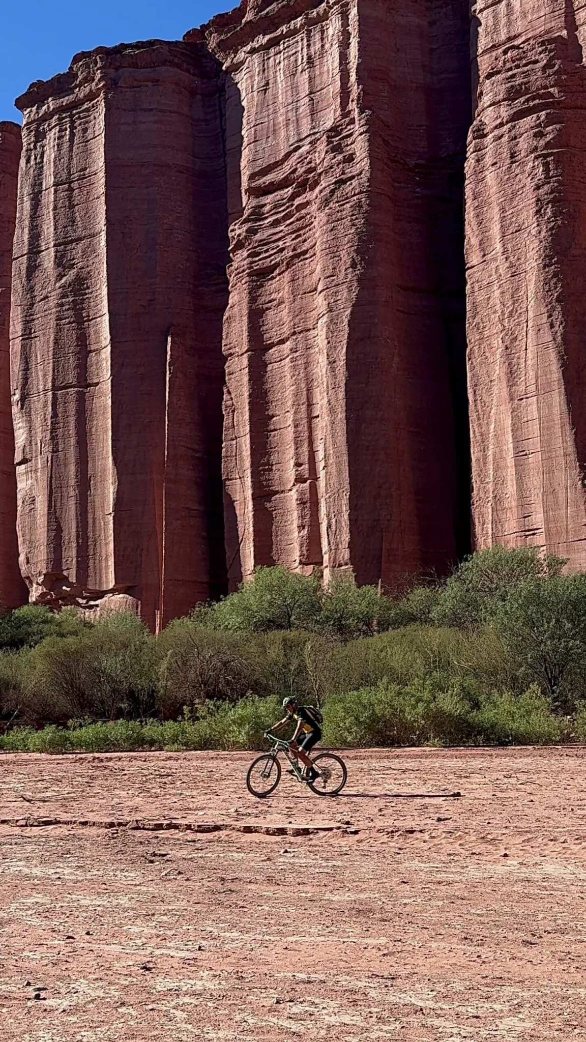 Cañon del Parque Nacional Talampaya en bicicleta