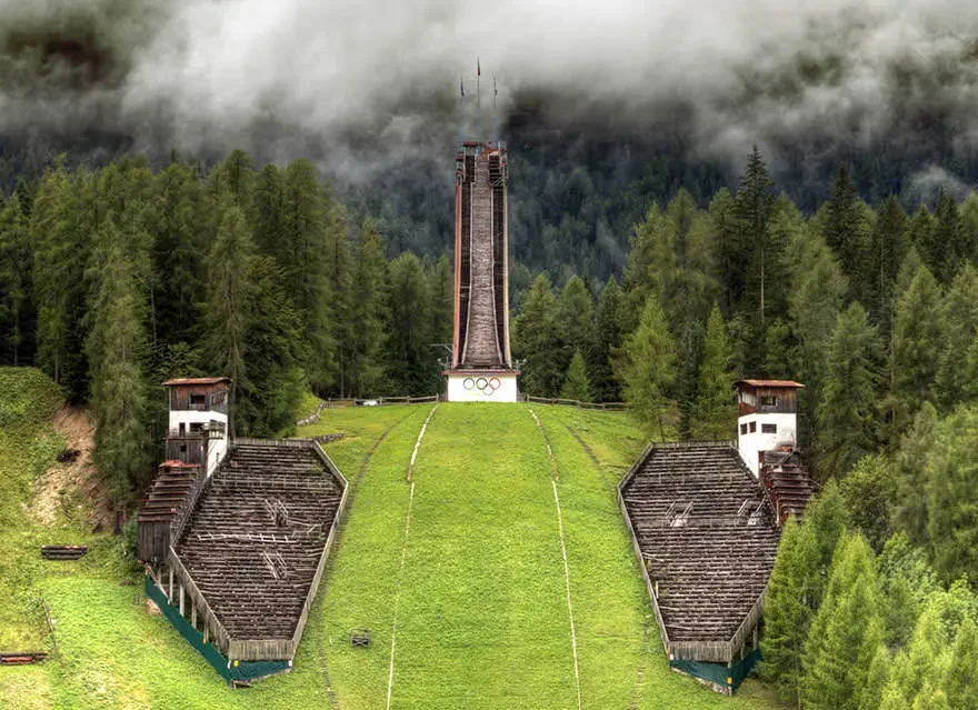 #1 Ski Jump Tower, Cortina D'ampezzo, Italy, 1956 Winter Olympics Venue #1 Ski Jump Tower, Cortina D'ampezzo, Italy, 1956 Winter Olympics Venue