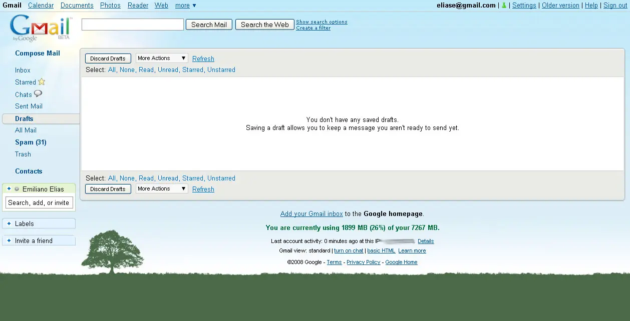 Gmail nublado