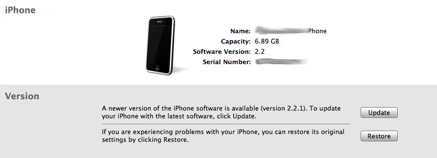 iPhone firmware