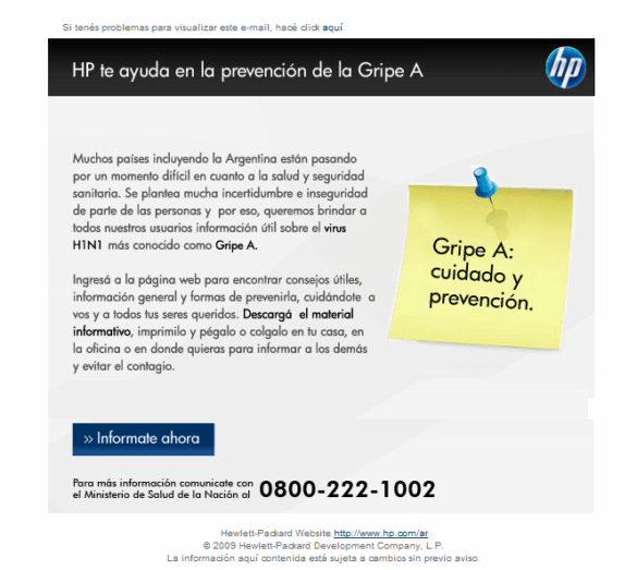 Spam de HP