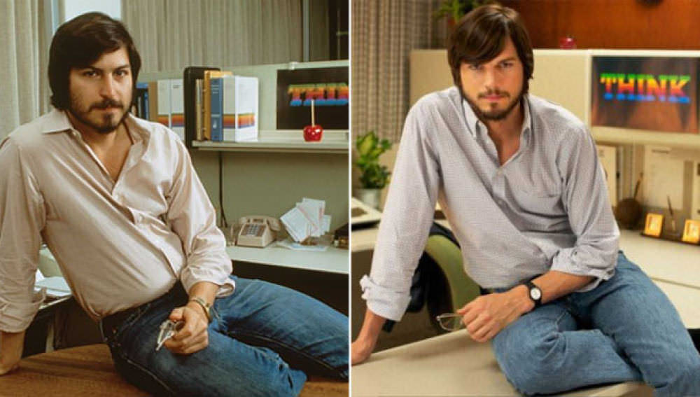 Steve Jobs y Ashton Kutcher