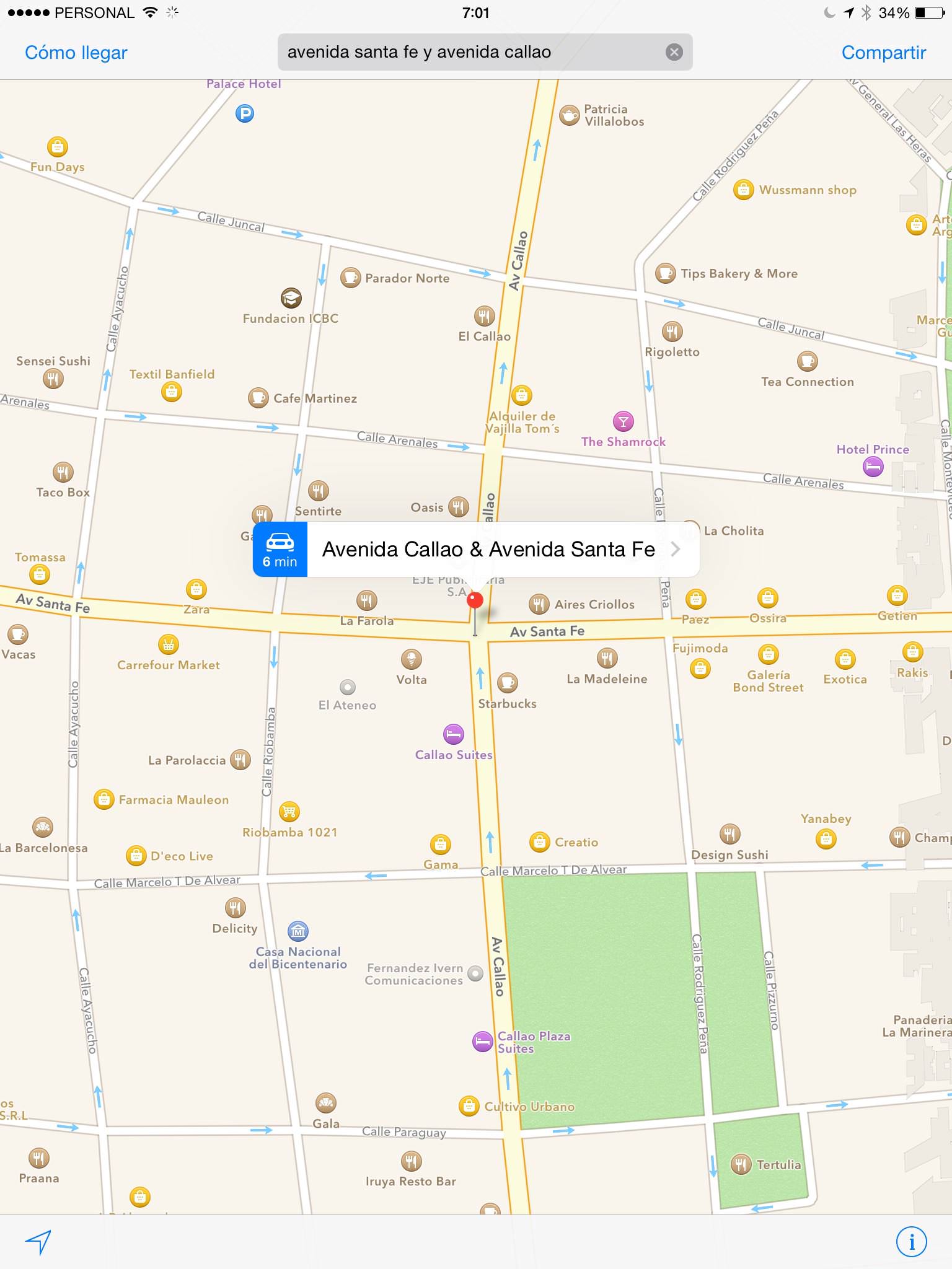Apple Maps Intersecciones de calles