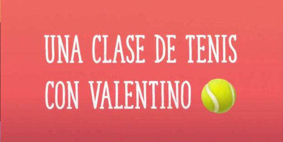 Clase de tenis con Valentino