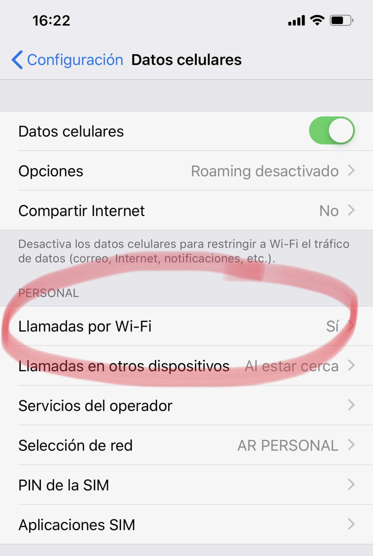WiFi Calling de Personal Argentina
