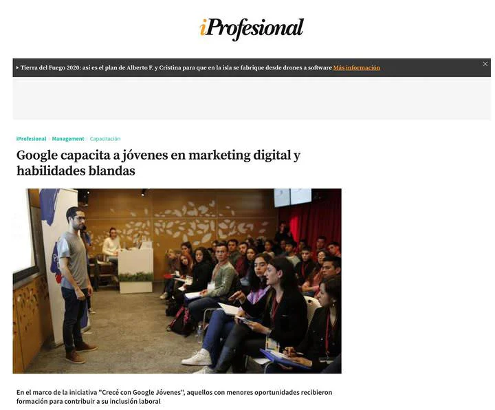 Crecé con Google Jóvenes